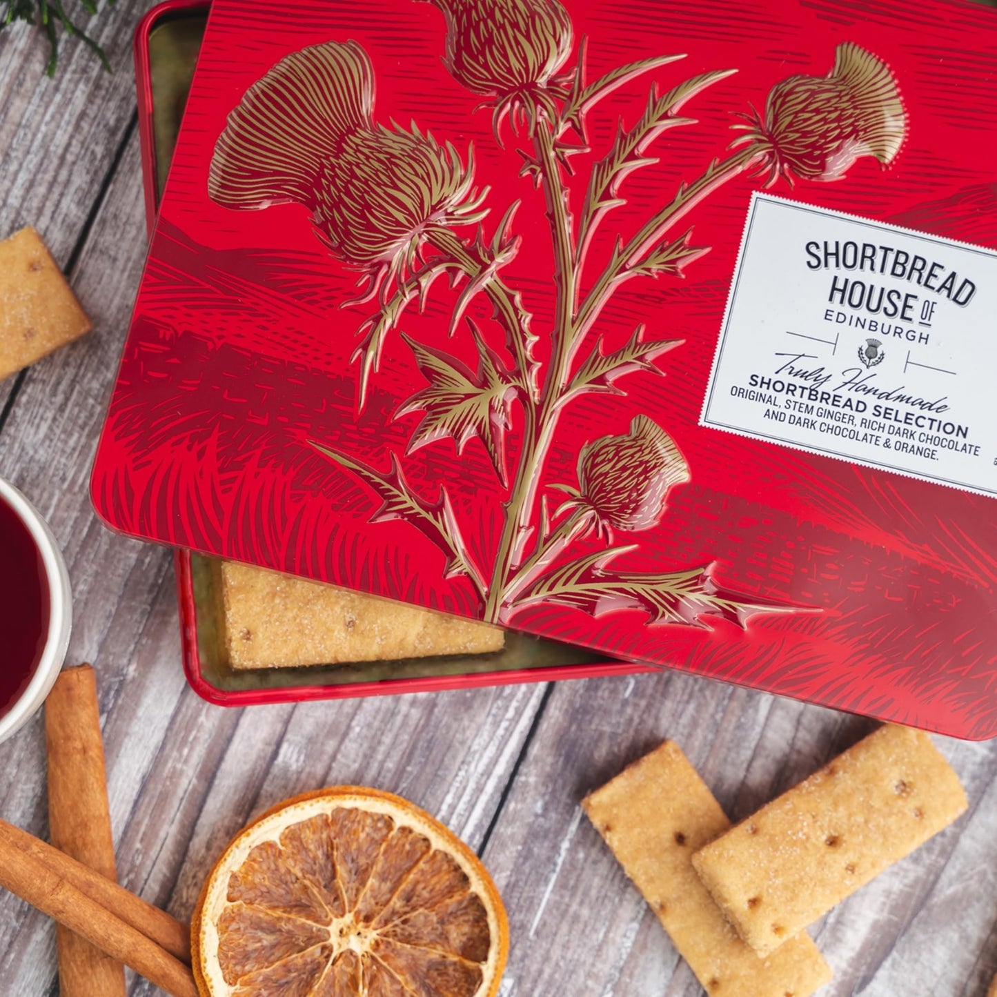 Shortbread House Of Edinburgh Truly Handmade Shortbread Fingers, 17.6Oz Selection Tin (Pack Of 1)