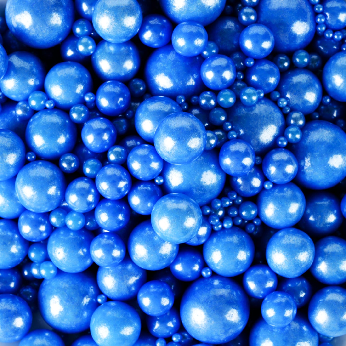Kasvan Royal Blue Pearl Sugar Sprinkles - Edible Candy Pearls 130G/4.58 Oz, Mix Size, Baking Cake Decorations, Ice Cream Topping