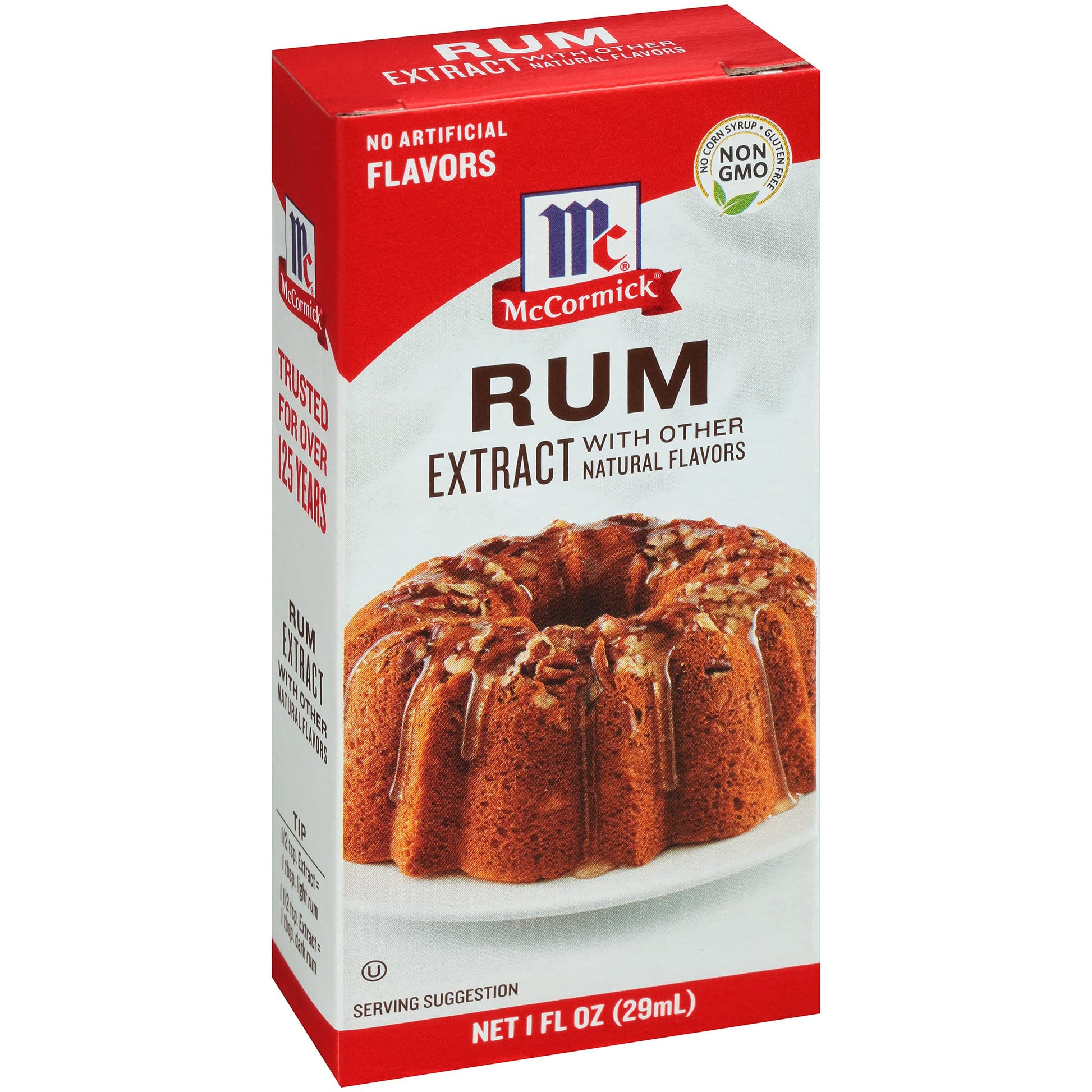 McCormick Rum Extract, 1 fl oz, Red, Natural Flavors