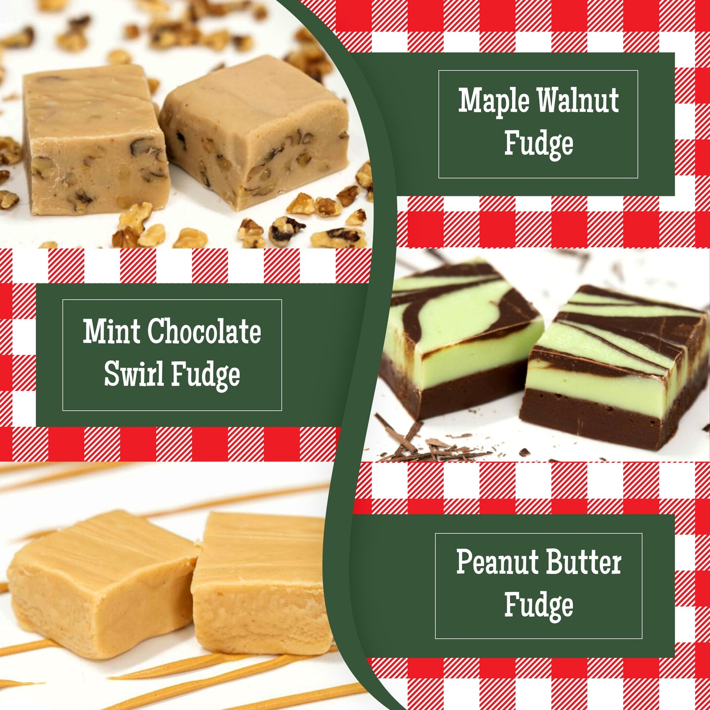 Valley Fudge Assorted Gift Box, Classic Flavors, 6 Pieces, 1.5 lbs, Individually Wrapped Gourmet Candy