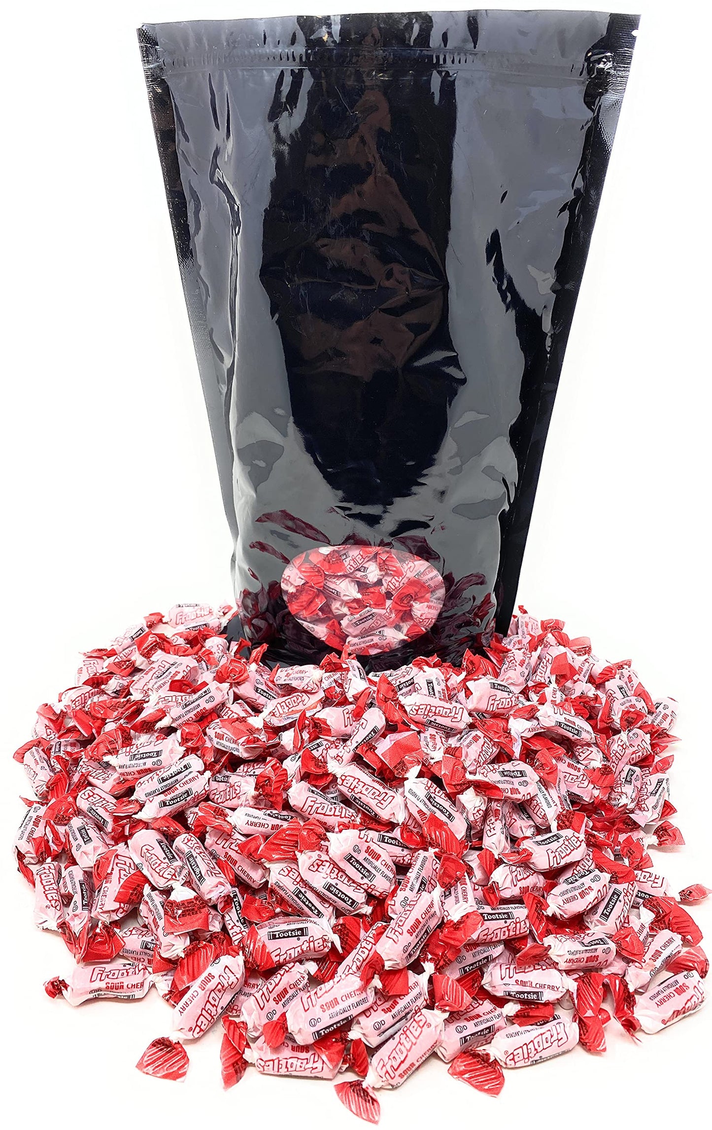 Halloween Bulk Sour Cherry Flavor Tootsie Roll Frooties Chewy Red American Taffies Candy Individually Wrapped In Resealable Asso