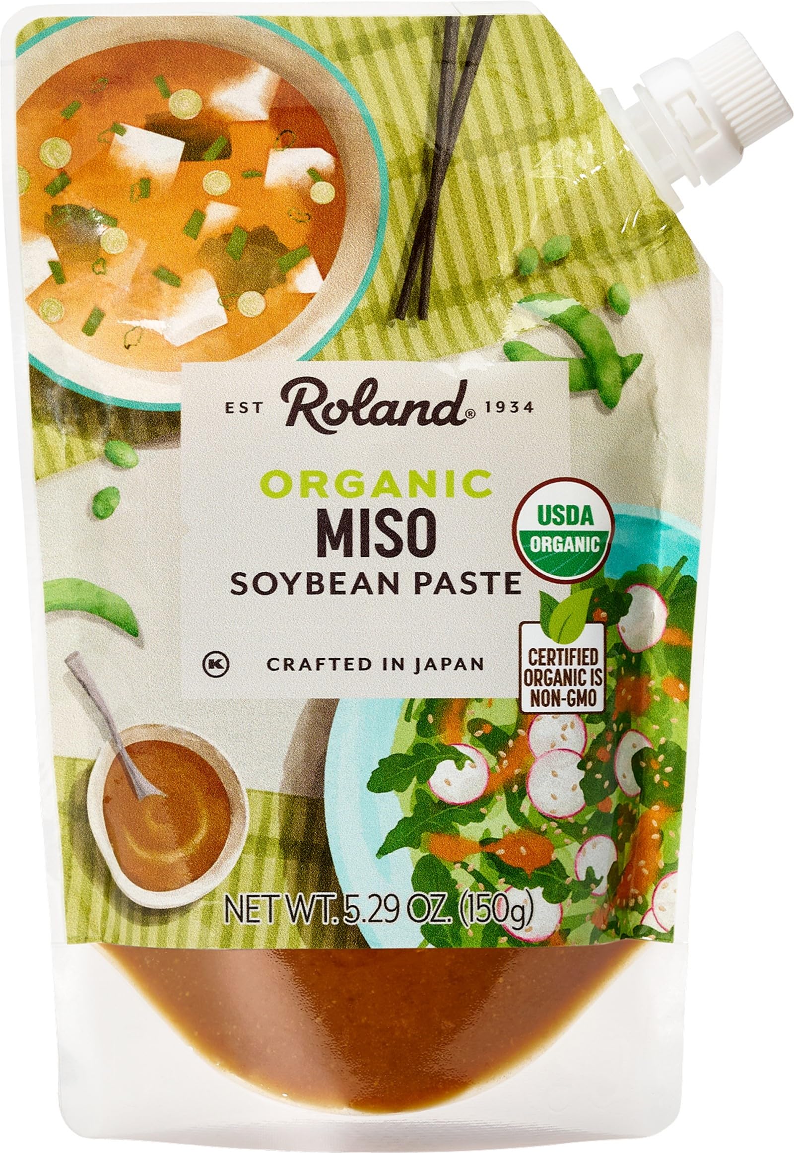Roland Foods Organic Miso Paste, 5.29 Ounce Pouch, Pack of 1