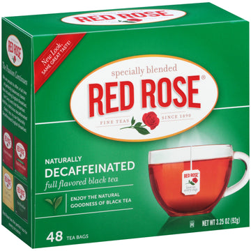 Red Rosetea Bags Naturally Decaffeinated Premium Blended, 48 Ct
