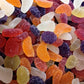 Assorted Jelly Fruit Shaped Candy - 1.5 lbs of Sugar Dusted Orange Raspberry Pear Pineapple Grape Chewy Candy