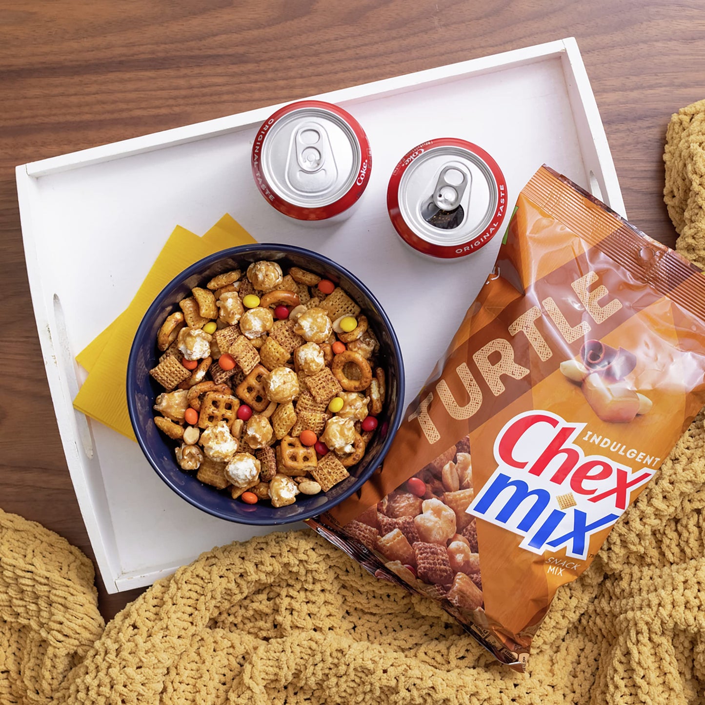 Chex Mix Indulgent Turtle Snack Mix, 8 Oz (Pack Of 6)