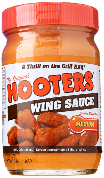 Hooters Wing Sauce, Medium, 12 Oz