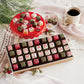 The Swiss Colony Merry Christmas Petits Fours Gourmet Mini Layer Cakes, Red Velvet, Strawberry, Double Chocolate, And Vanilla Tr