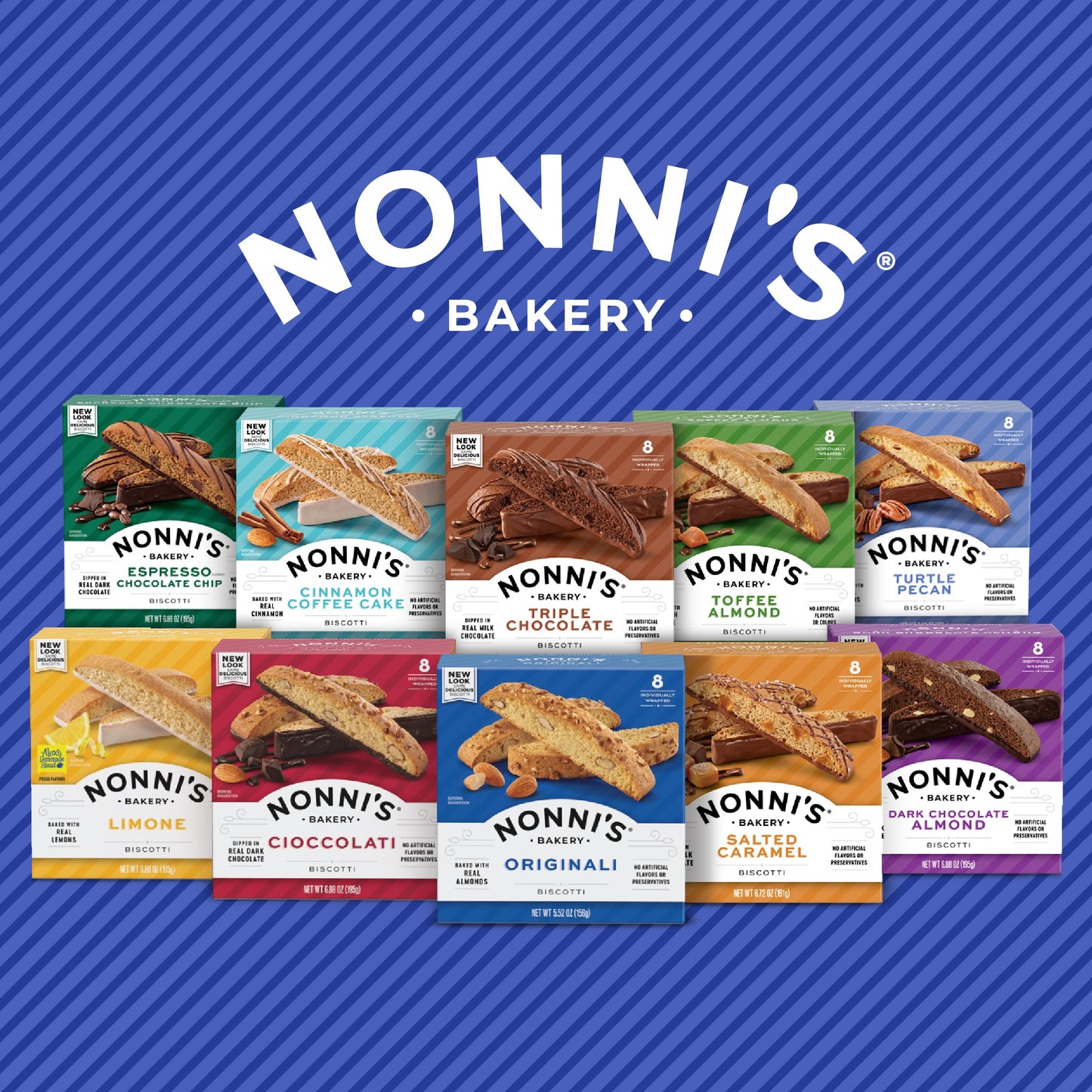 Nonnis Gingerbread Biscotti Holiday Cookies - 6 Boxes Gingerbread Cookies - Gingerbread Christmas Cookies w/Almonds & White Ici
