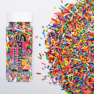 Bayep Rainbow Sprinkles Jimmies Dark Colorful Sprinkles For Cake Decorating Ice Cream, Cookies, Baking, Cupcake Topper Bulk Cand