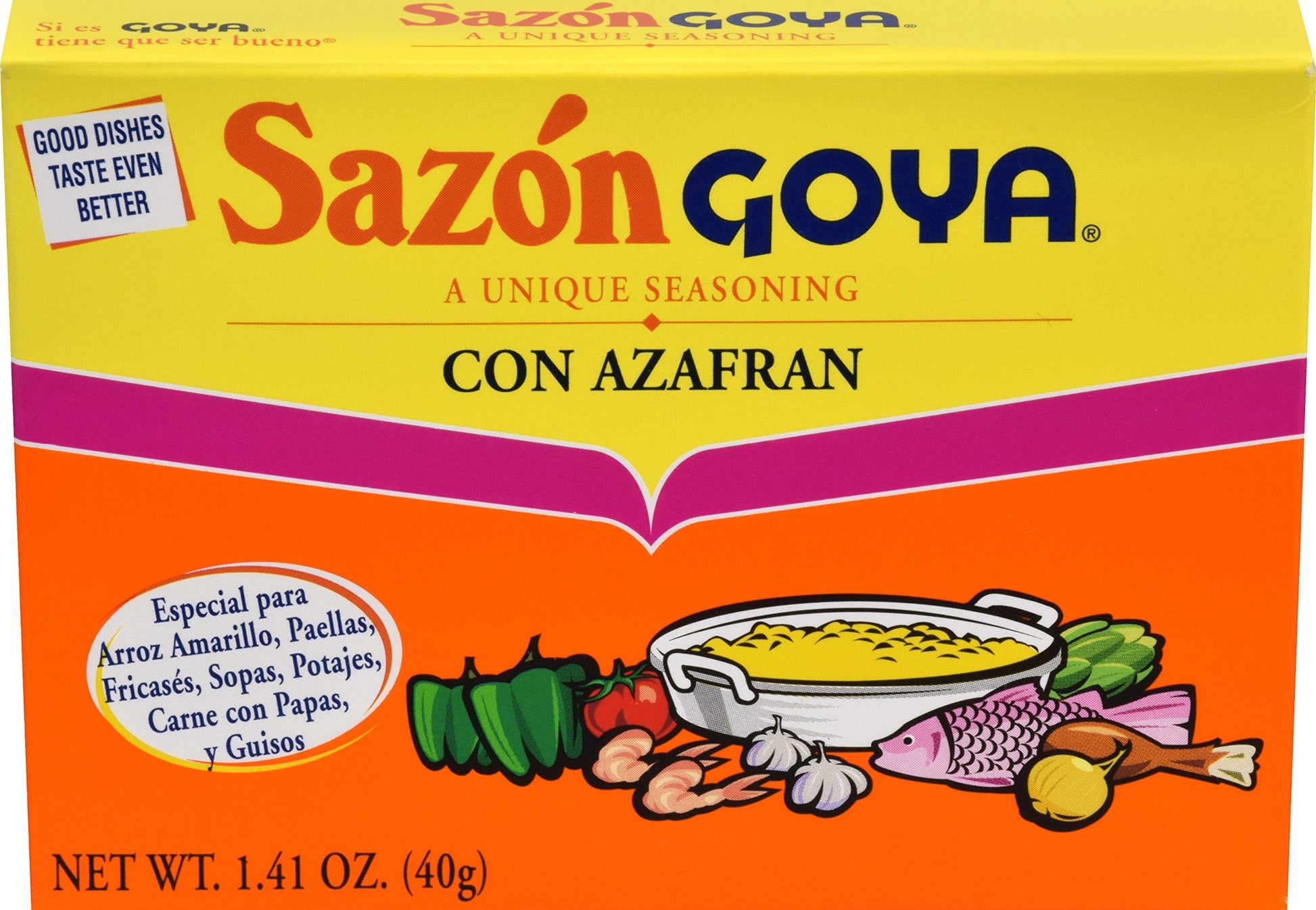 Goya Saz  n, Seasoning With Azafran, 1.41 Oz