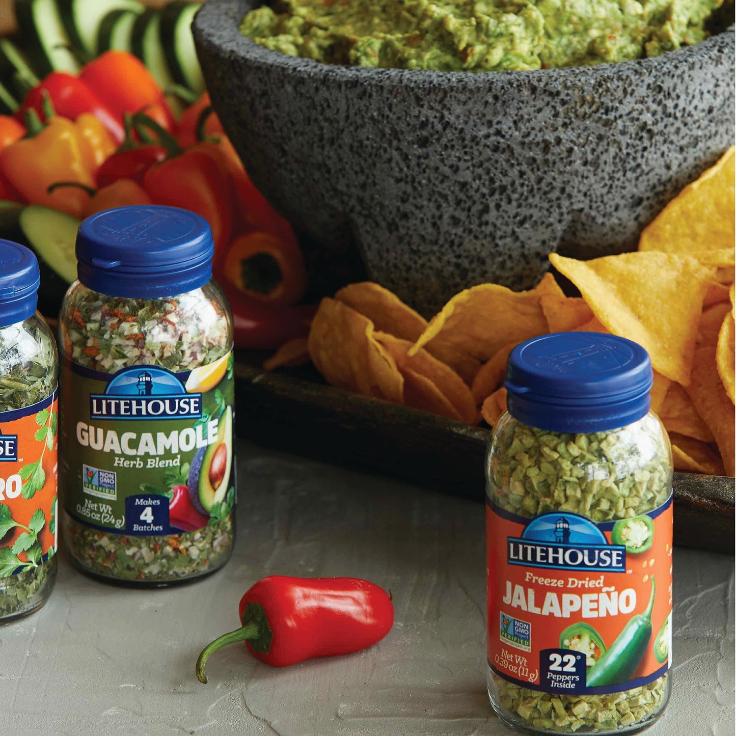 LITEHOUSE Freeze Dried Jalapeno Peppers, Non-GMO, Gluten-Free, 0.39 Ounce, 2-Pack