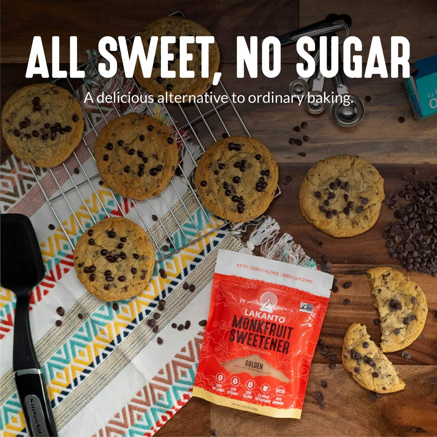 Lakanto Golden Monk Fruit Sweetener With Erythritol - Raw Cane Sugar Substitute, Zero Calorie, Keto Diet Friendly, Zero Net Carb