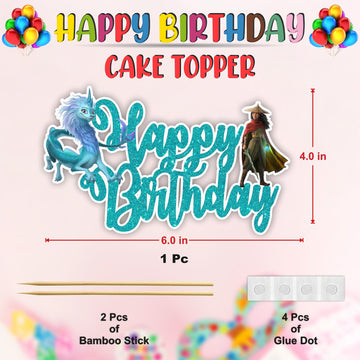 Seyal Raya And The Last Dragn Happy Birthday Cake Topper