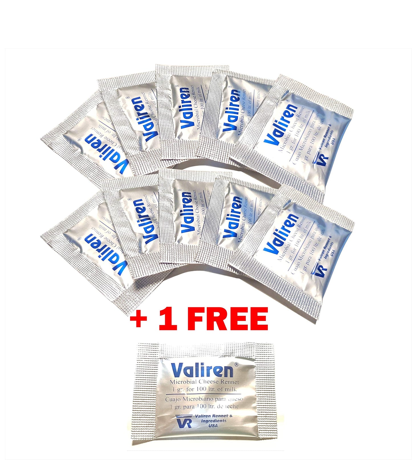 Microbial Rennet Pack Of 10 Use One Sachet (1G) For 22 Gallons (100 Ltr) Of Milk