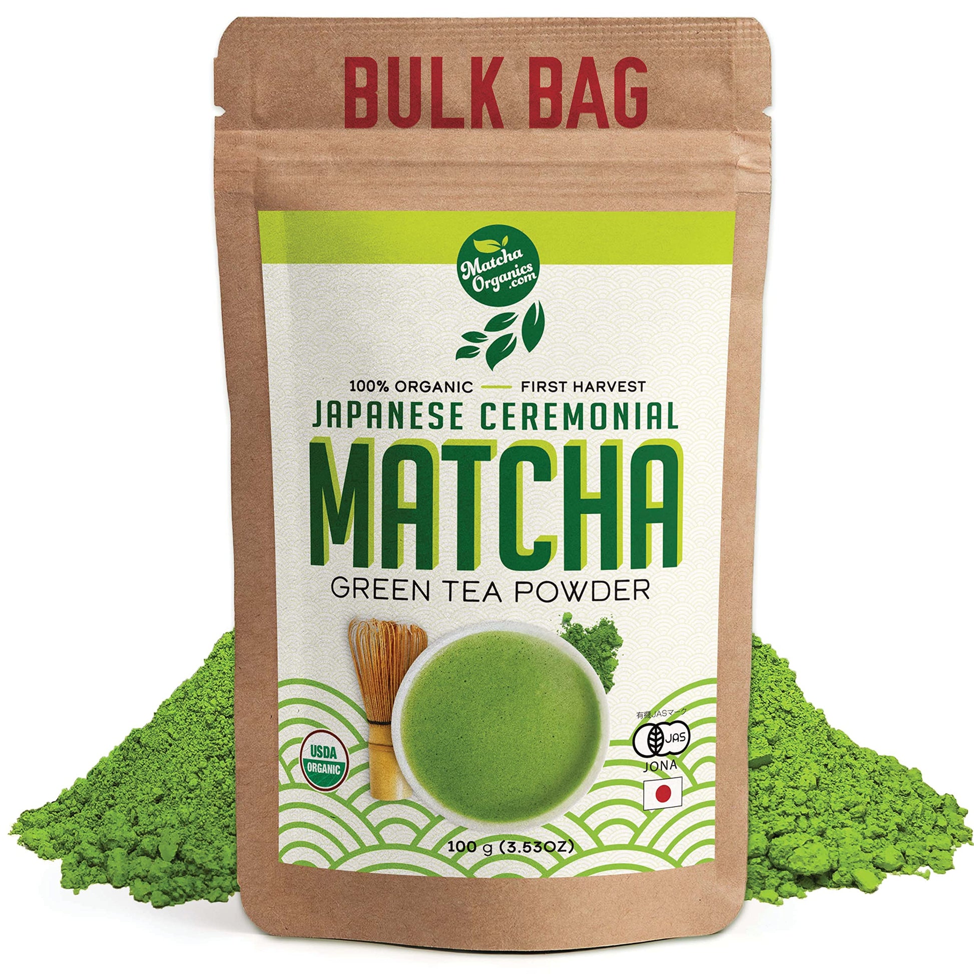 Premium Japanese Ceremonial Matcha Green Tea Powder - 1St Harvest Highest Grade - Usda & Jas Organic - From Japan - Perfect For