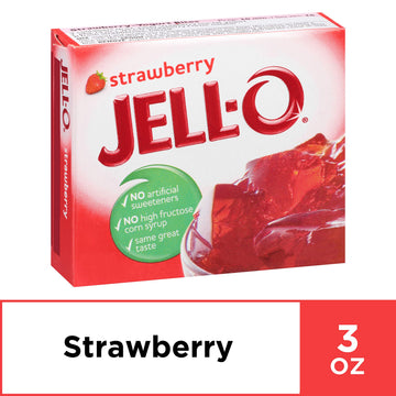 Jell-O Strawberry Gelatin Mix, 3 oz Boxes, Pack of 24, Model 43000200711