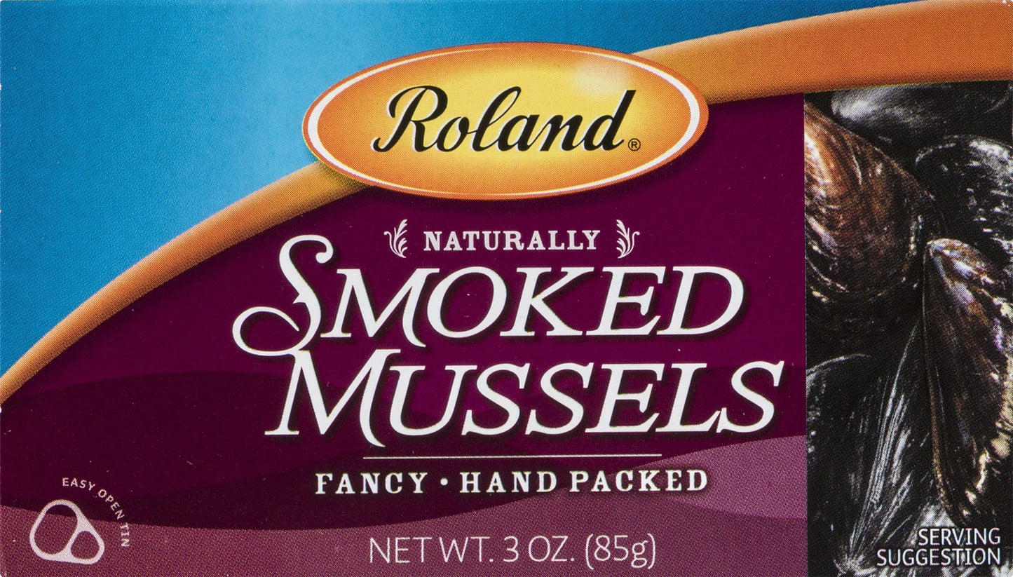 Roland Smoked Mussels, 3 oz, Pack of 10, Model 24004