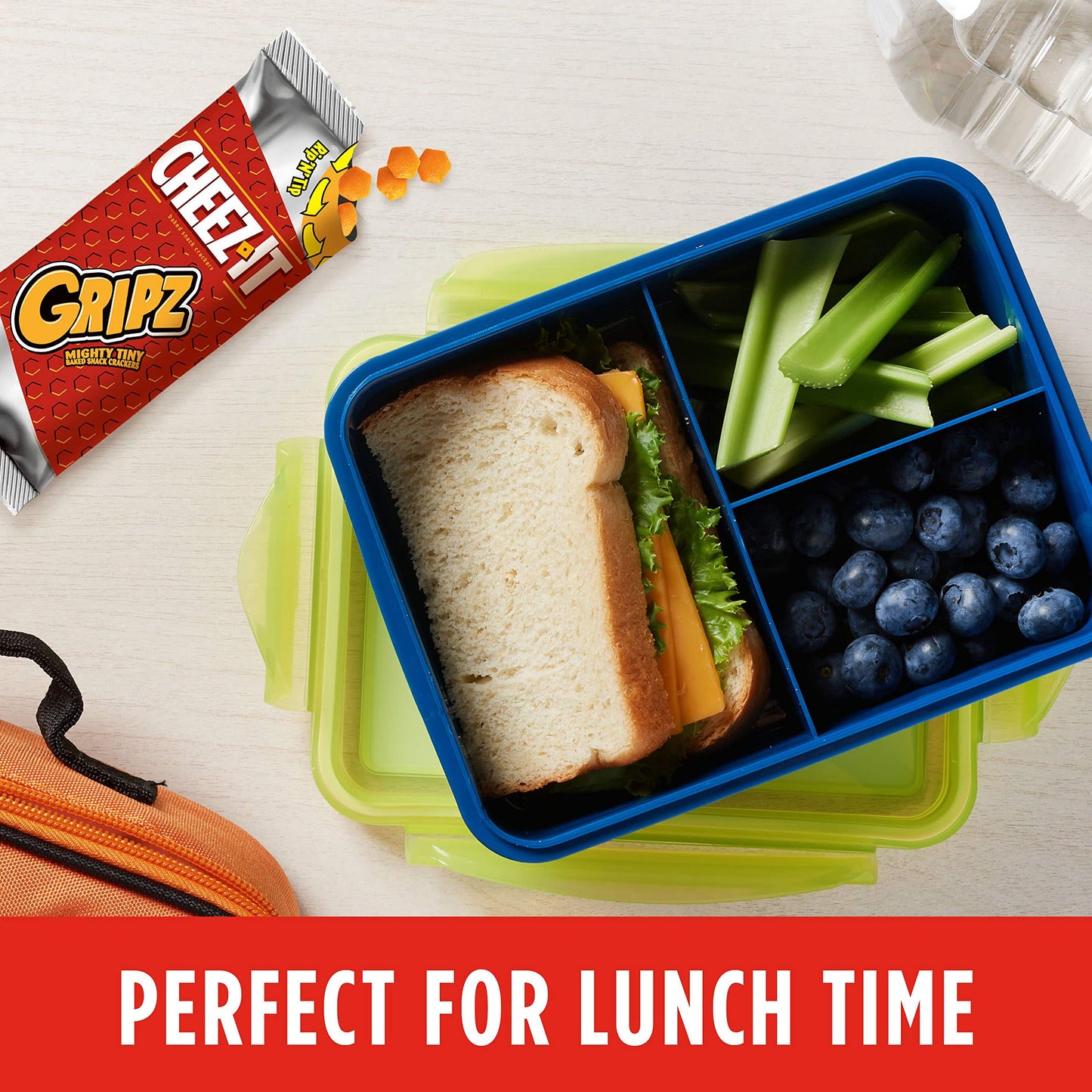 Cheez-It Gripz, Tiny Baked Snack Cheese Crackers, Original, Great for On-the-Go, 12.6oz Box (14 Count)