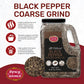 Black Pepper Ground Coarse 5 LB Bulk Jar Butcher Grind #12 - enhanced Ground Black Peppercorns  All Natural  Gluten Free  Steam Sterilized - Restaurant Supply & BBQ Seasoning by Spicy World
