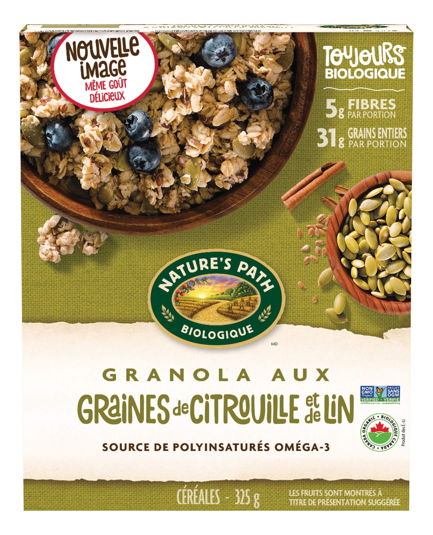 Natures Path Organic Granola Cereal, Pumpkin Seed + Flax, 11.5 Ounce Box (Pack Of 6)