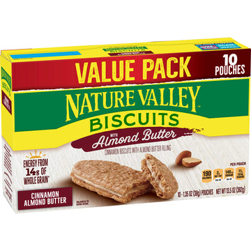 Nature Valley Biscuits, Almond Butter Breakfast Biscuits W/ Nut Filling, 13.5 Oz