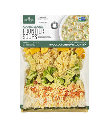 Frontier Soups Homemade In Minutes Virginia Blue Ridge Broccoli Cheddar, 5 oz, 2 pk