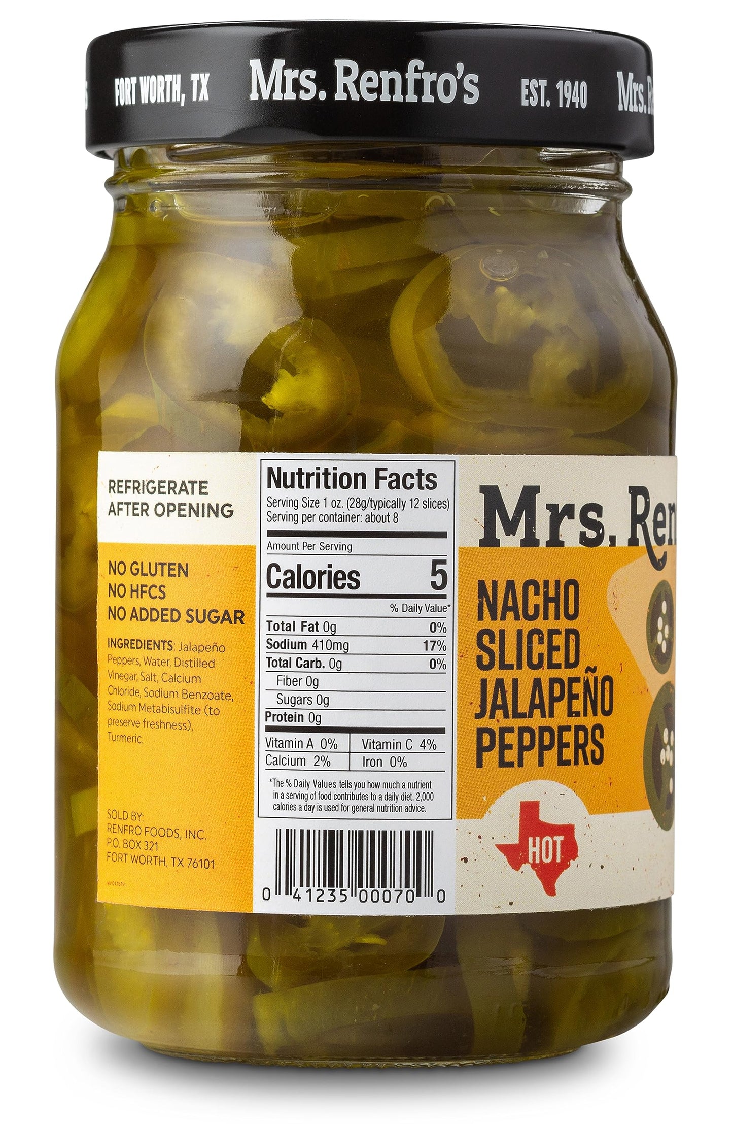 Mrs. Renfros Nacho Sliced Jalapeo Peppers Crisp (16-Oz. Jars, 4-Pack)
