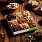 Nut Cravings Gourmet Collection - Rosh Hashana & Shana Tova Mixed Nuts Gift Basket In White Gold Box (9 Assortments) Arrangement