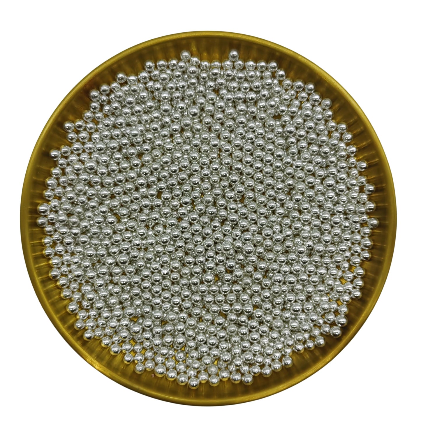 Edible Silver Pearl Sugar Sprinkles Candy 4Mm Mini Pearls Cake Decorations Cupcake Toppers Cookie Decorating Perfect For Wedding