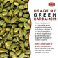 Spicy World Whole Green Cardamom Pods 7 Oz Large Bag (200G) - Natural Spice, Vegan, Large, Aromatic - By Spicy World