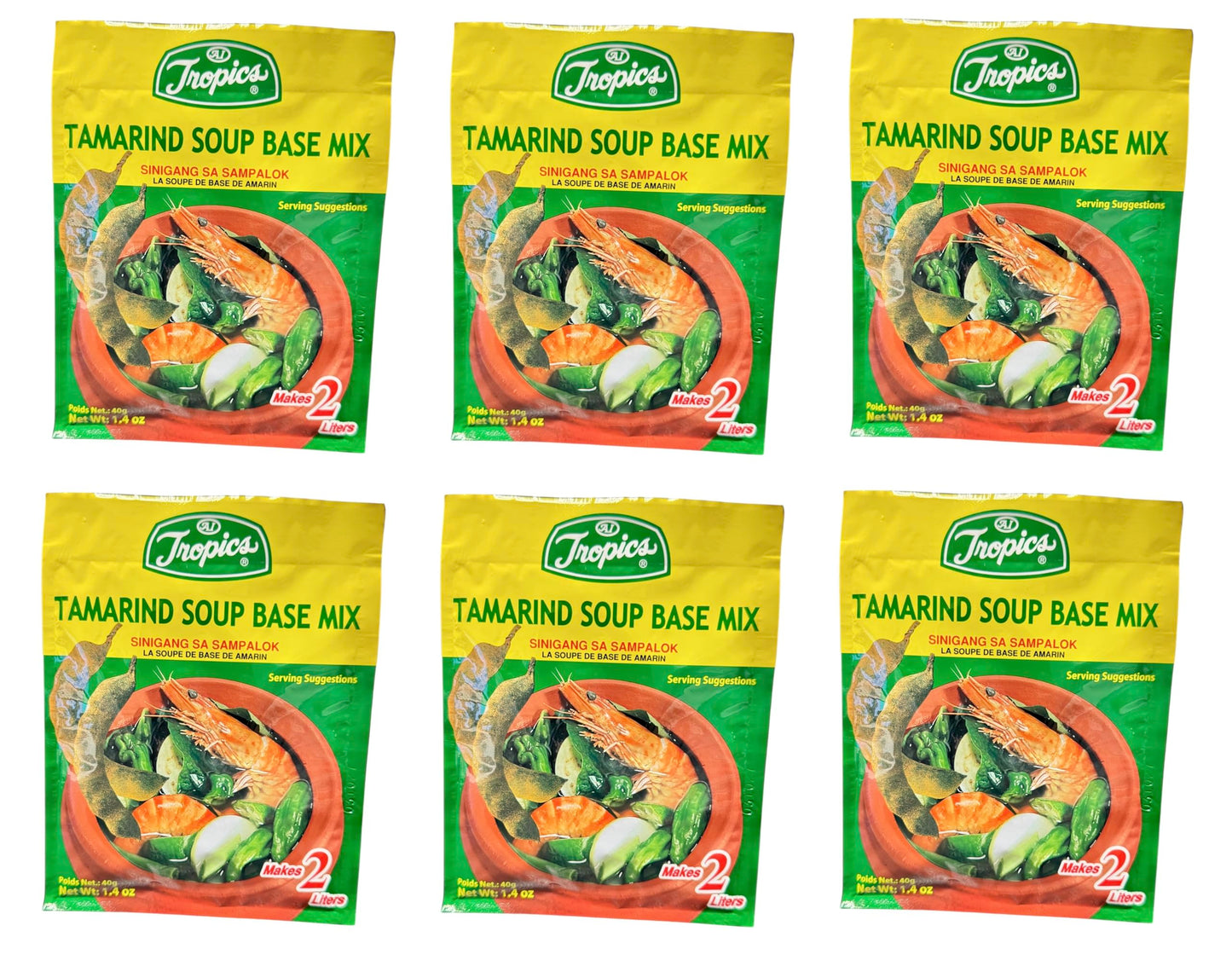 AquaNation Listing For Tropics Tamarind Soup Base Mix 1.4 oz - Authentic Filipino Sinigang Sa Sampalok Seasoning - Tangy & Savor