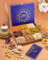 Rakhi For Bhaiya Bhabhi Rakhi Gift Pack Lumba Rakhi Set Rakhi For Bhabhi Rakhi With Dry Fruits Dry Fruits Combo Pack Blue L9 Tra