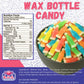 Old-Fashioned Wax Bottle Candy - 1/2 Lbs Bulk Pack - 5 Fruity Flavors (Lemon  Blue Raspberry  Orange  Cherry  Green Apple) - Retro Candy Drinks for Parties  Kids  and Nostalgic 90s Buffet (Half Pound)