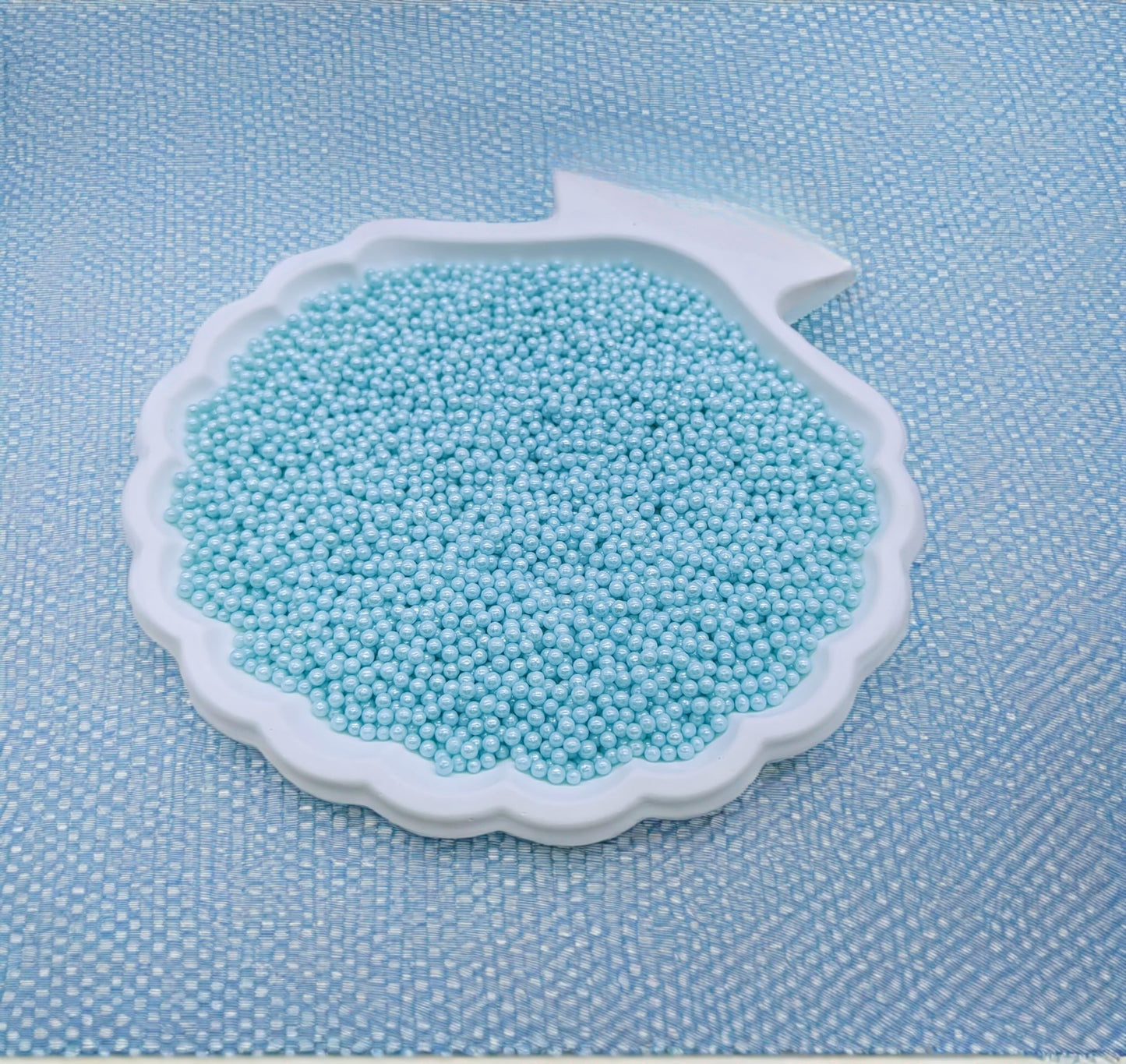 Edible Light Blue Pearl Sugar Sprinkles Candy 2Mm Mini Pearls Cake Decorations Cupcake Toppers Cookie Decorating Perfect For Wed