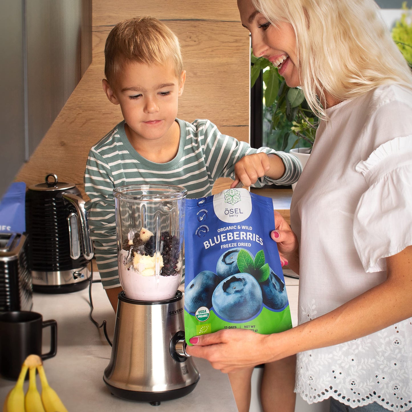 Ösel Berry Organic Dried Blueberries - 100% Unsweetened Wild Blue Berries | Handpicked Freeze Dried Blueberries - Organic & Fresh | Dry Whole Fruit Blueberry - Rich In Antioxidants & No Sugar Added