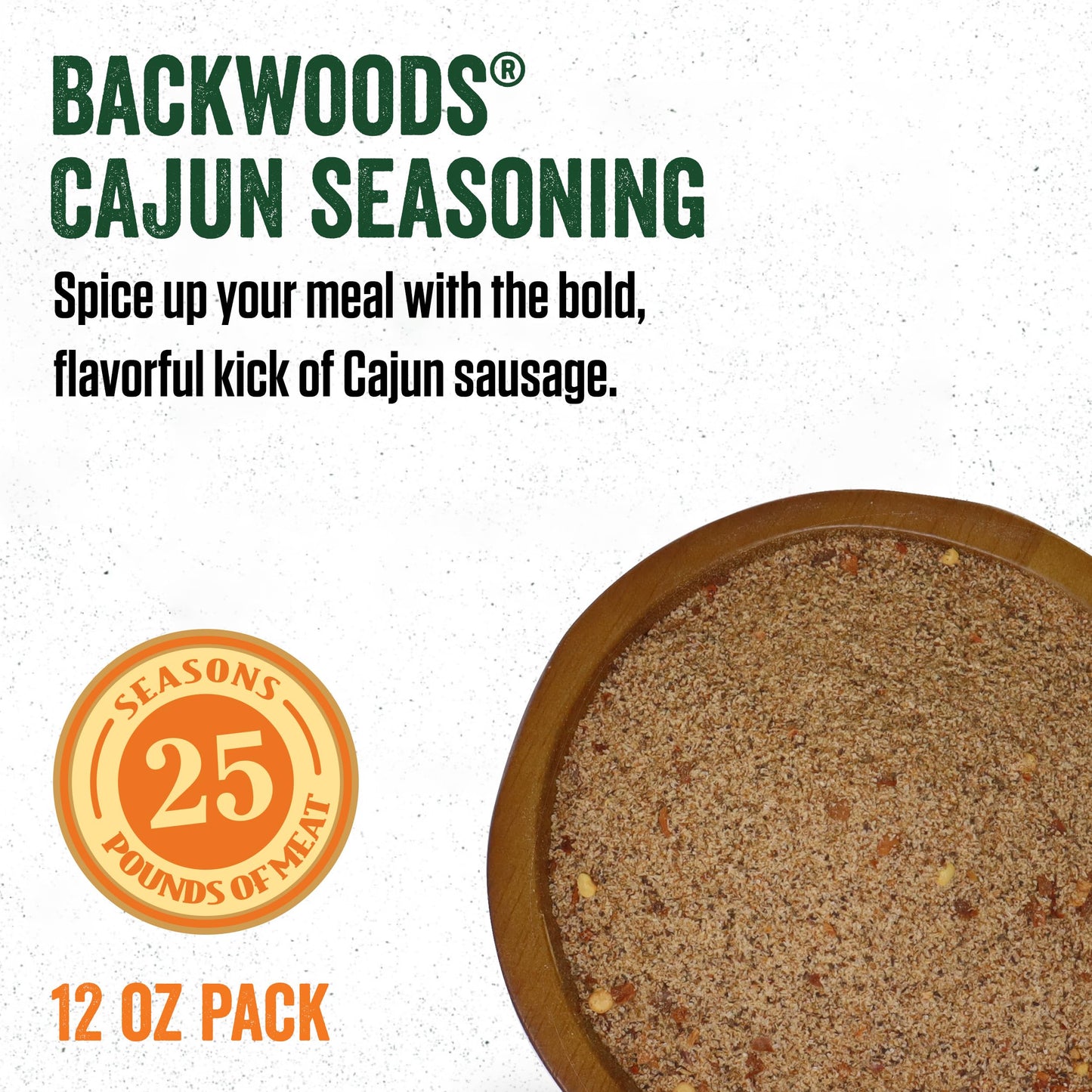 LEM Backwoods Cajun Sausage Seasoning, Ideal for Meat, 12 Ounce Packet, Model 9014