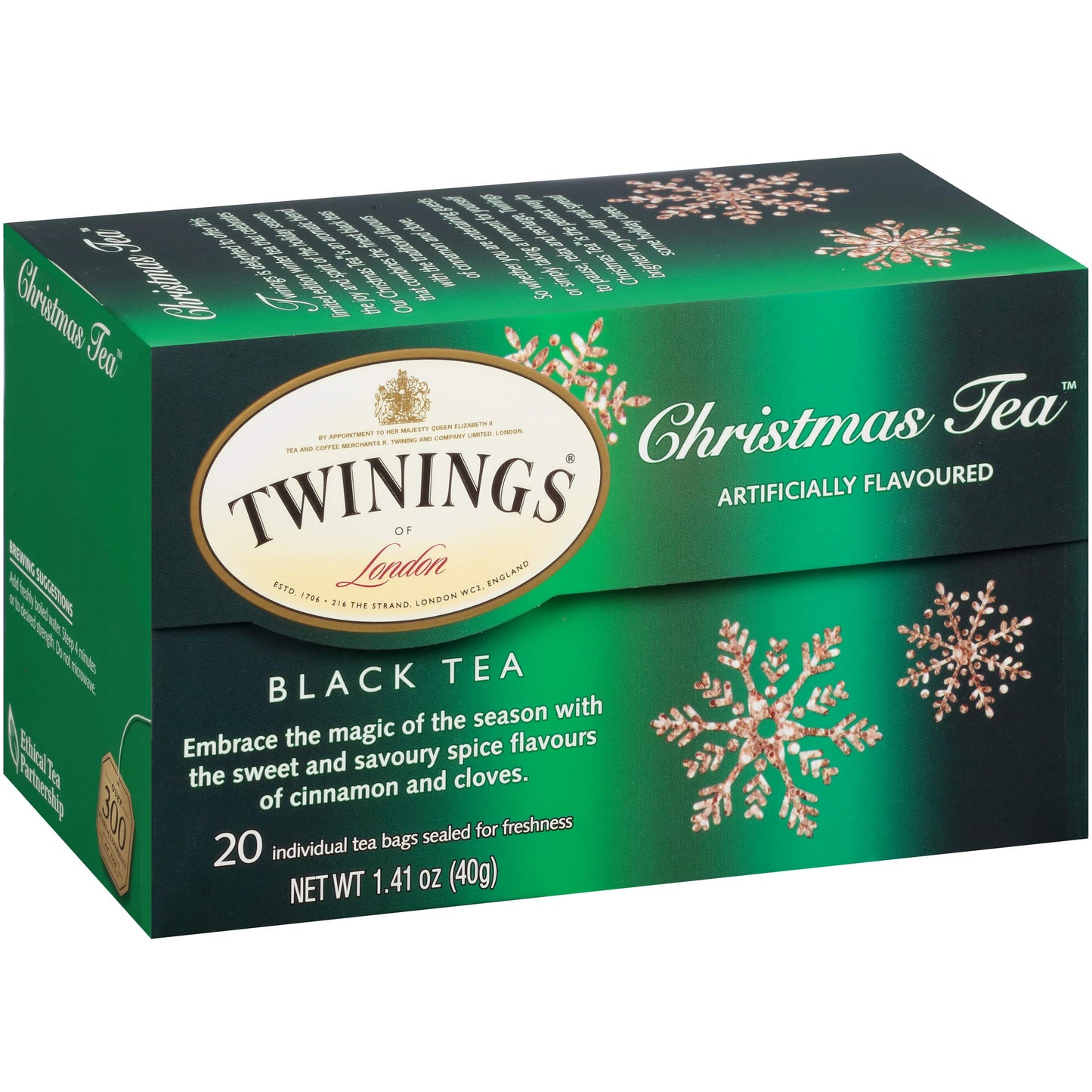 Twinings Holiday Variety Pack Tea Bags, Christmas Tea And Winter Spice, 20 Count (Pack Of 4), Enjoy Hot Or Iced
