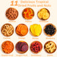 TropiJoy Dried Fruit Basket Gift - 11 Tropical Flavors, 20oz Soft Dry Fruits Box, Ideal Thanksgiving & Christmas Gifts for Family & Coworkers