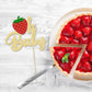 1Pc Strawberry Oh Baby Cake Topper Glitter Fruit Theme Babyshower Strawberry Cake Decoration For Gender Reveal Baby Shower Kids
