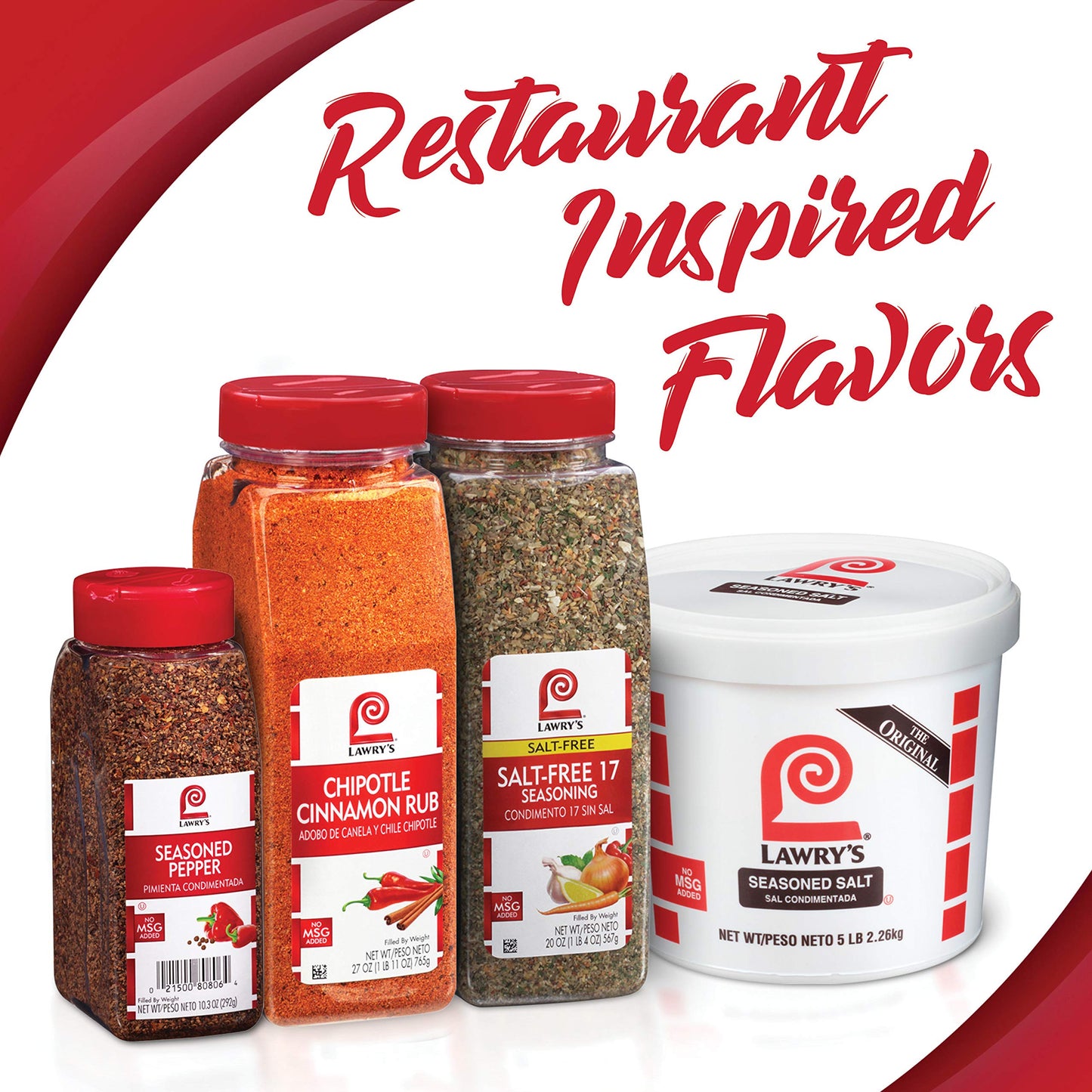 Lawrys 17 Seasoning Spice Blend Packets, Salt Free, 500 Count Box