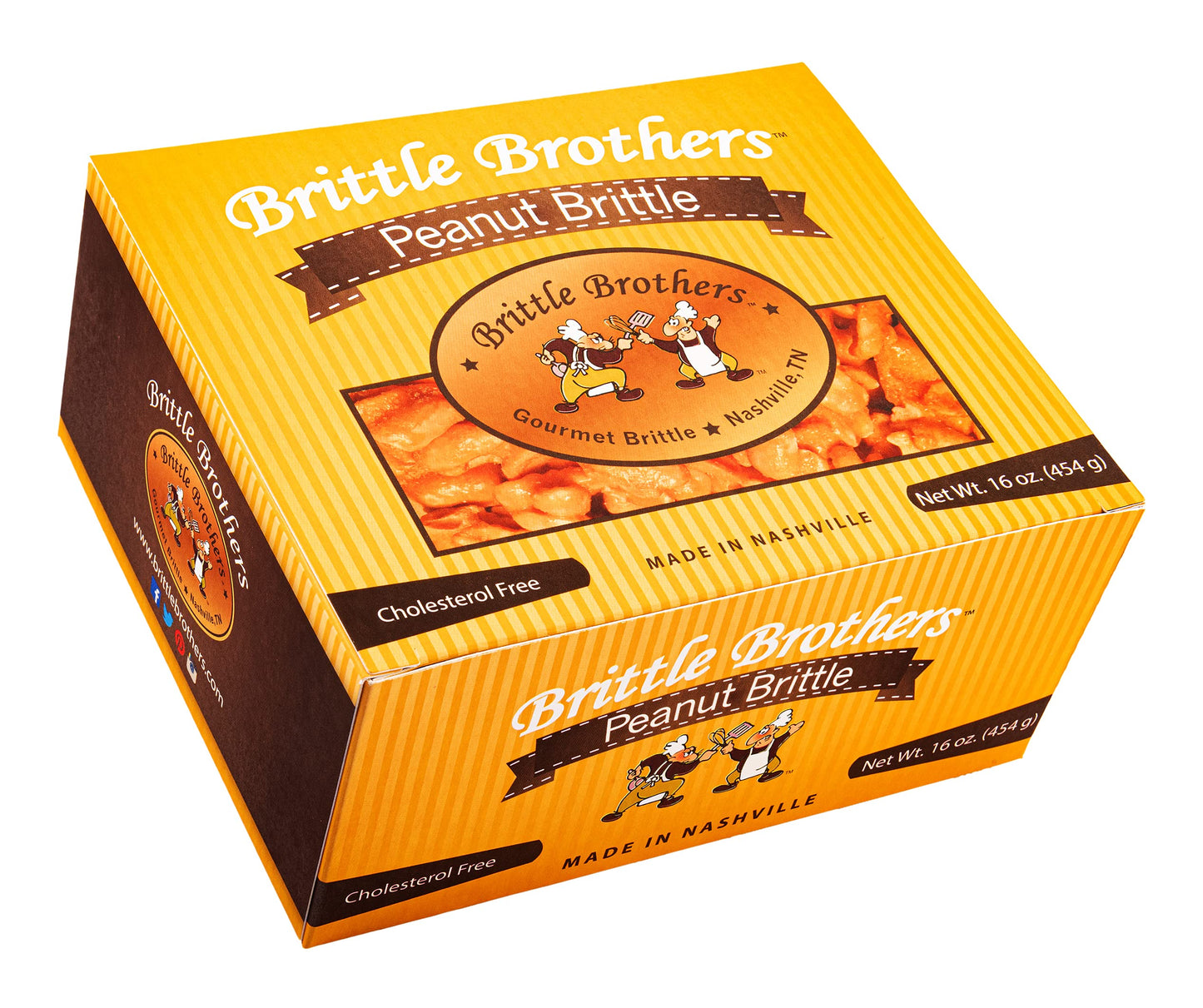 Brittle Brothers Peanut Brittle - 16 Oz. Box : Voted #1-4Xs More Nuts - Gift Set Cashew Pecan Bacon Corporate Christmas Mother F