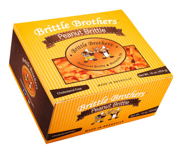 Brittle Brothers Peanut Brittle - 16 Oz. Box : Voted #1-4Xs More Nuts - Gift Set Cashew Pecan Bacon Corporate Christmas Mother F