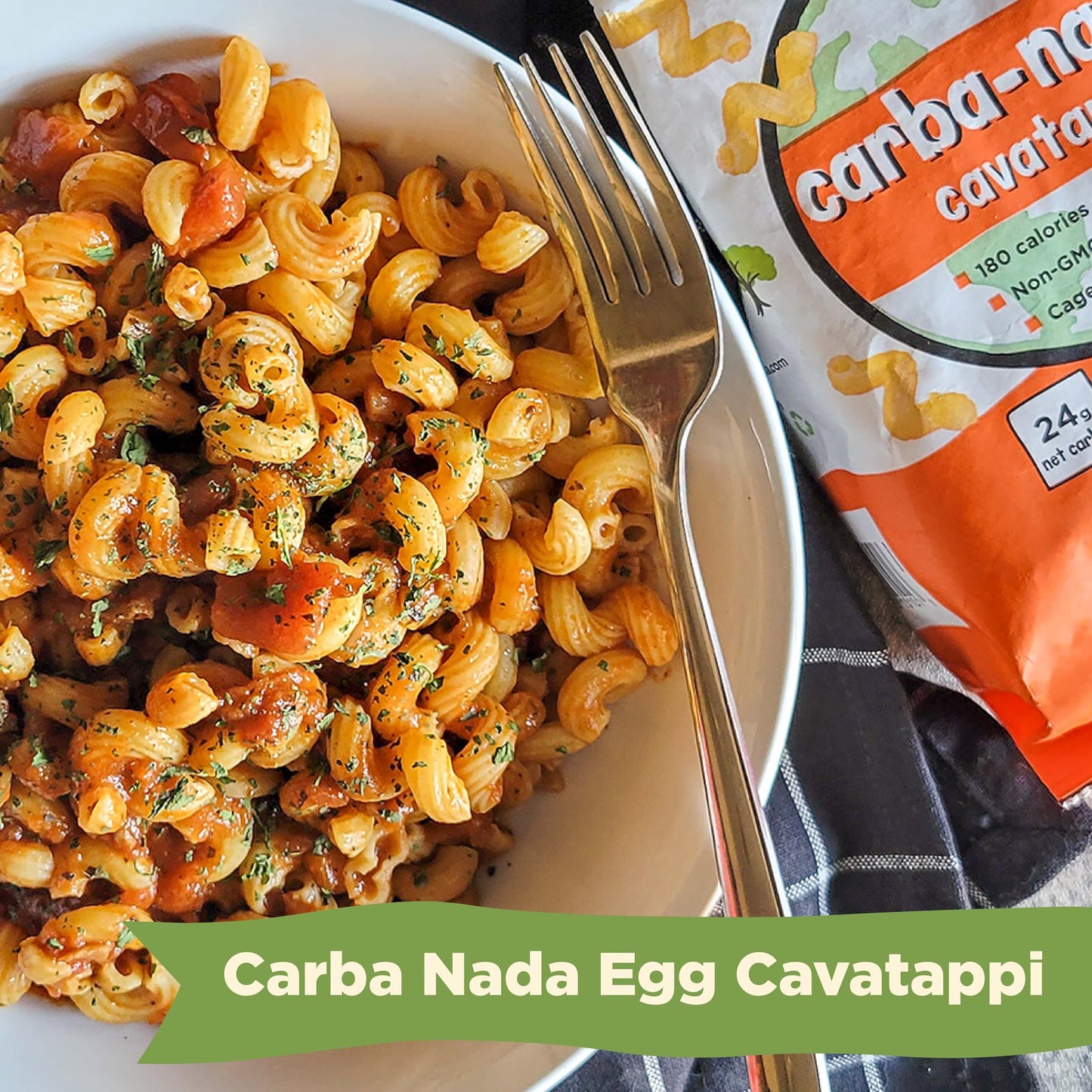 Al Dente Carba-Nada Cavatappi Pasta, Low Carb, High Protein, Keto-Friendly, Made with Cage-Free Eggs, Non-GMO, 12 oz (Pack of 8)