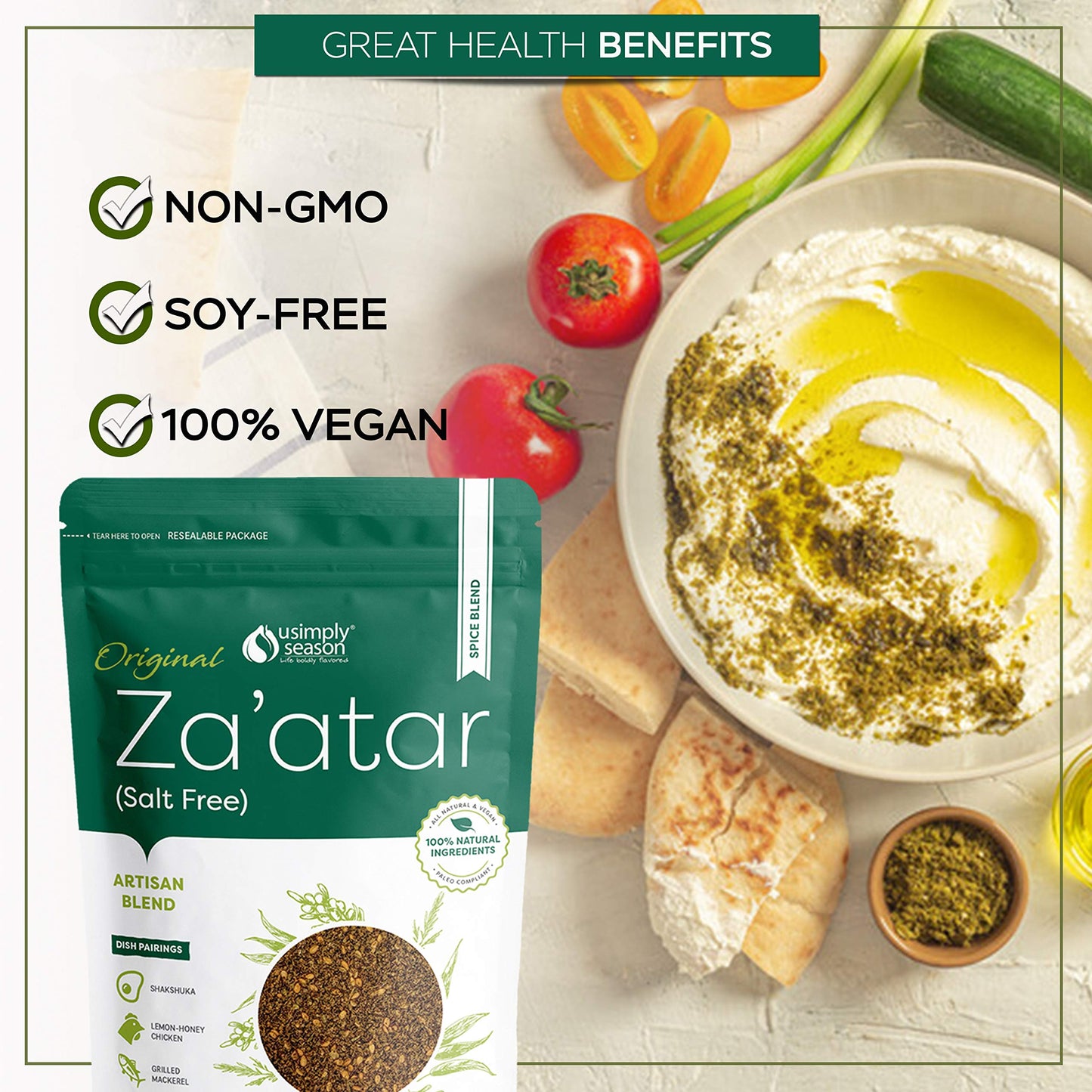 Usimplyseason Zaatar Spice (Original Seasoning, 8 Ounce)
