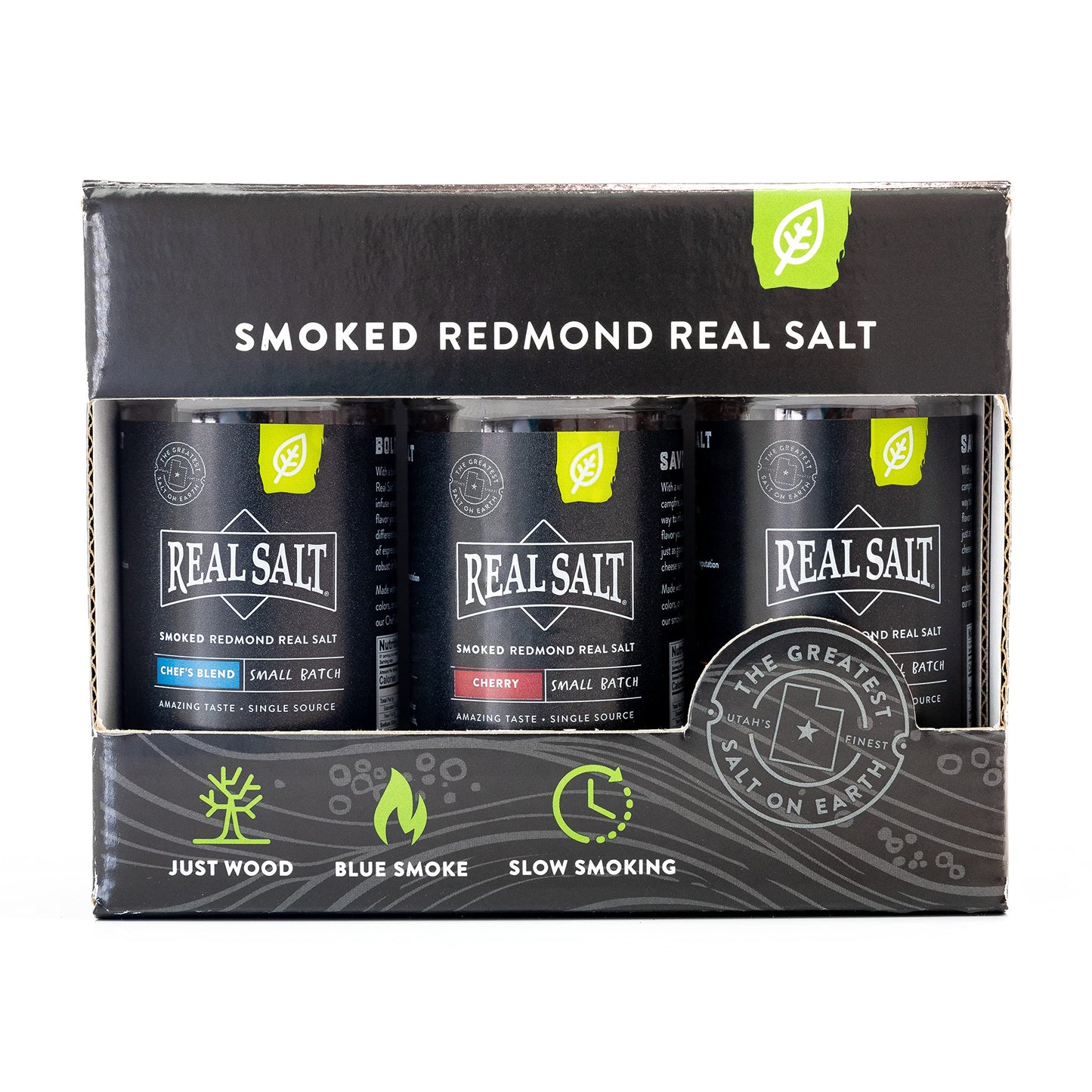 REDMOND Smoked Real Salt Gift Set – Natural Unrefined, Gluten Free, 4.5 Ounce (Pack of 3)