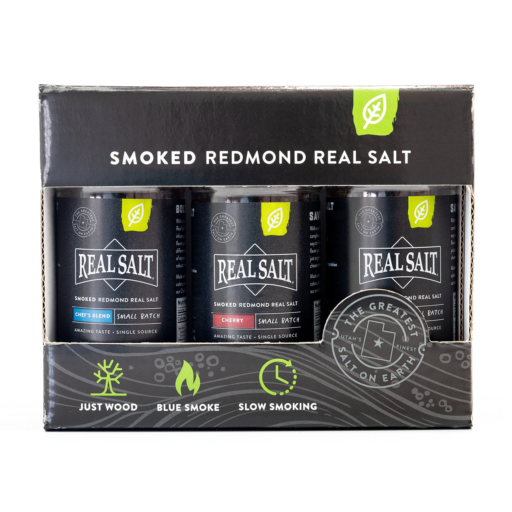REDMOND Smoked Real Salt Gift Set – Natural Unrefined, Gluten Free, 4.5 Ounce (Pack of 3)