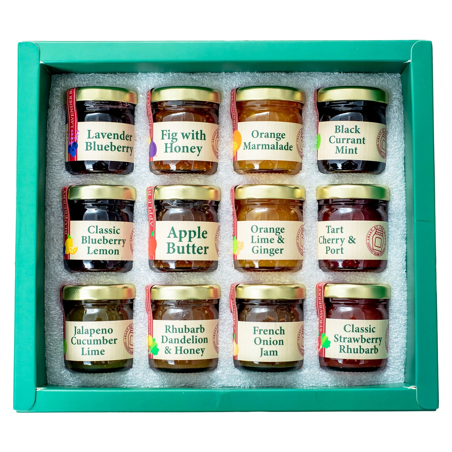 Costume Agent Jelly of the Month Gift Set - Assorted Jam Flavors, 12 Pack, Small Size
