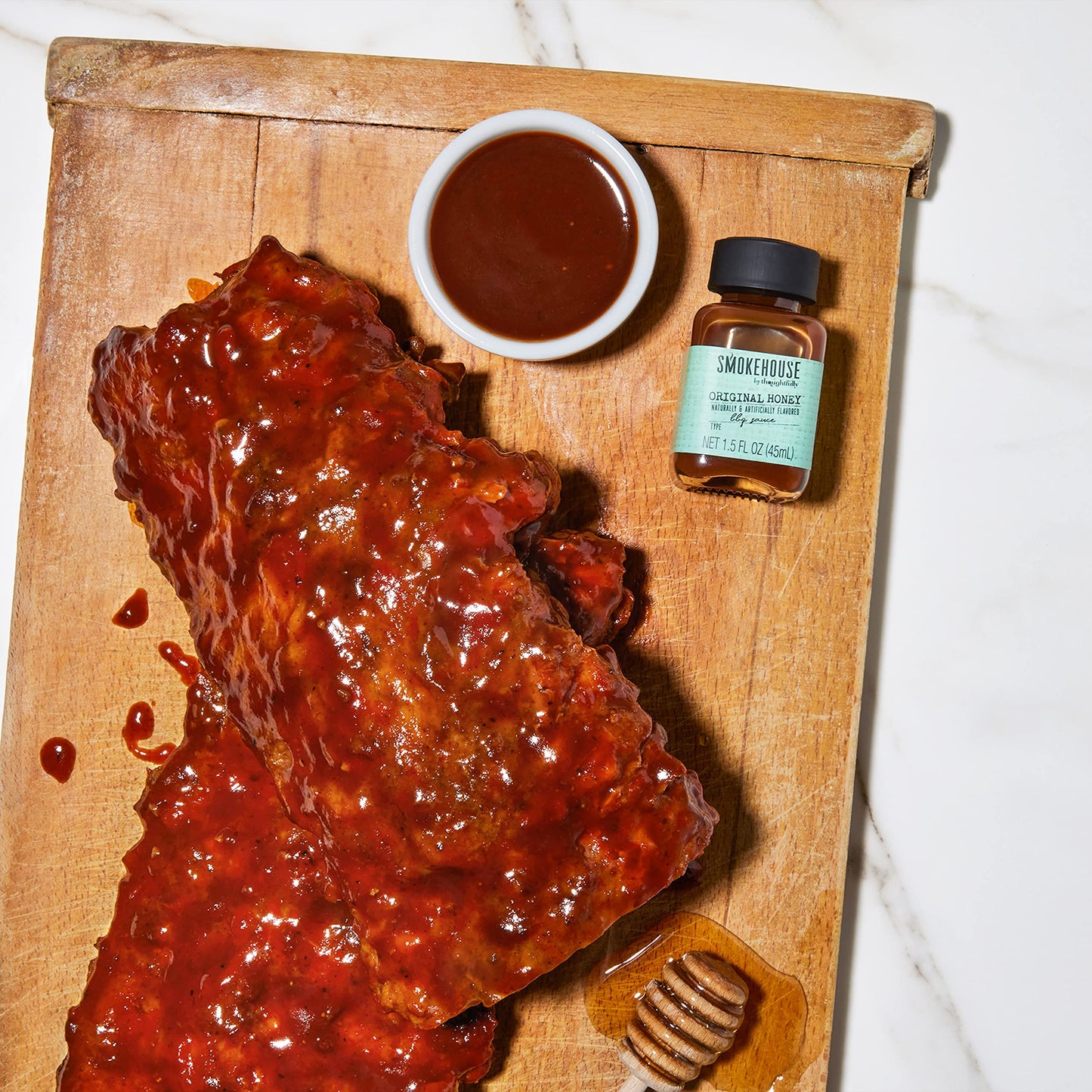 Thoughtfully Gourmet BBQ Sauce Sampler, Vegan & Vegetarian, 14 Pack, 1.5 Fl Oz Bottles