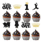 24Pcs Where The Wild Things Are Inspired Cupcake Toppers Glitter Crown Wild One Cupcake Picks For Baby Shower Kids 1St Birthday