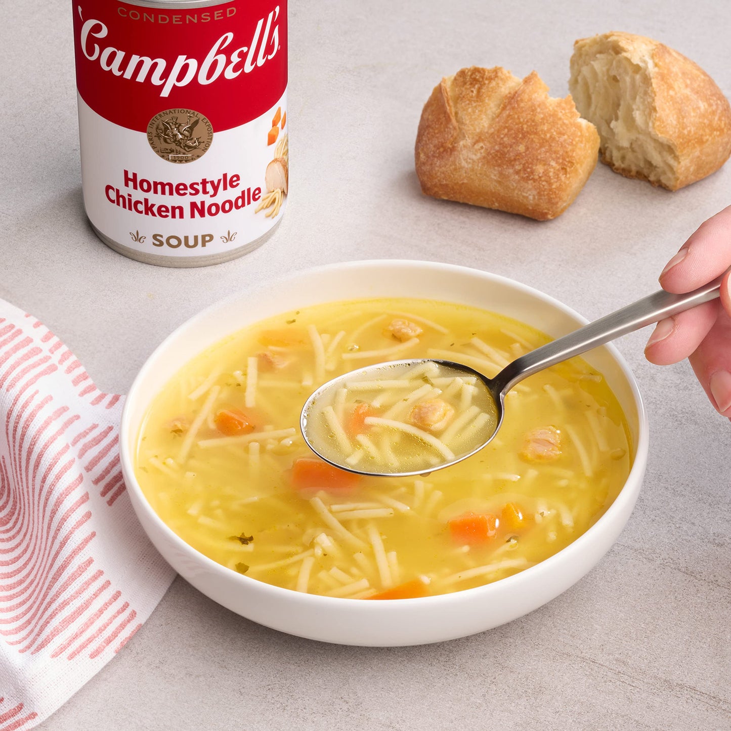 Campbell’S Condensed Homestyle Chicken Noodle Soup, 10.5 Oz Can (24 Pack)